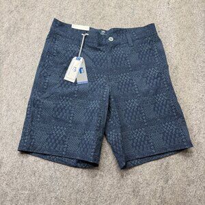 Southern Tide Gulf Skipjack Ikat 9" Shorts Men 30 Blue Performance Stretch 6690